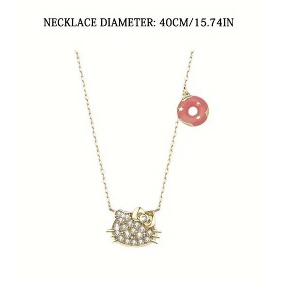 🔥Hello Kitty Pendant Necklace Cartoon Jewelry BNWT🔥 - Picture 2 of 4
